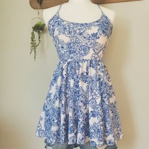 American Apparel Halter Floral Baby Doll Tank